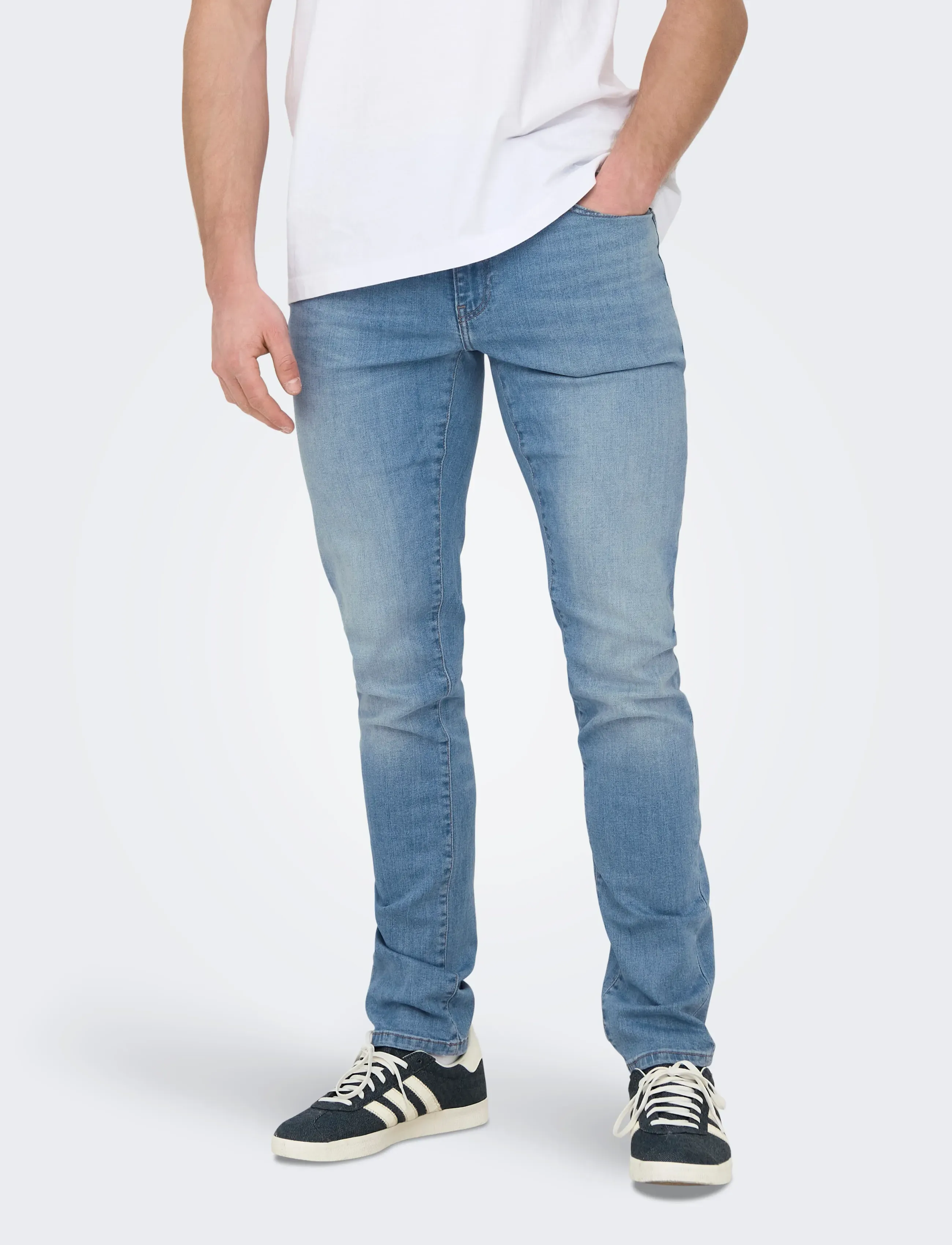 ONLY & SONS ONSLOOM SLIM LB 8263 AZG DNM NOOS - Kollektionen - LIGHT BLUE DENIM / blue