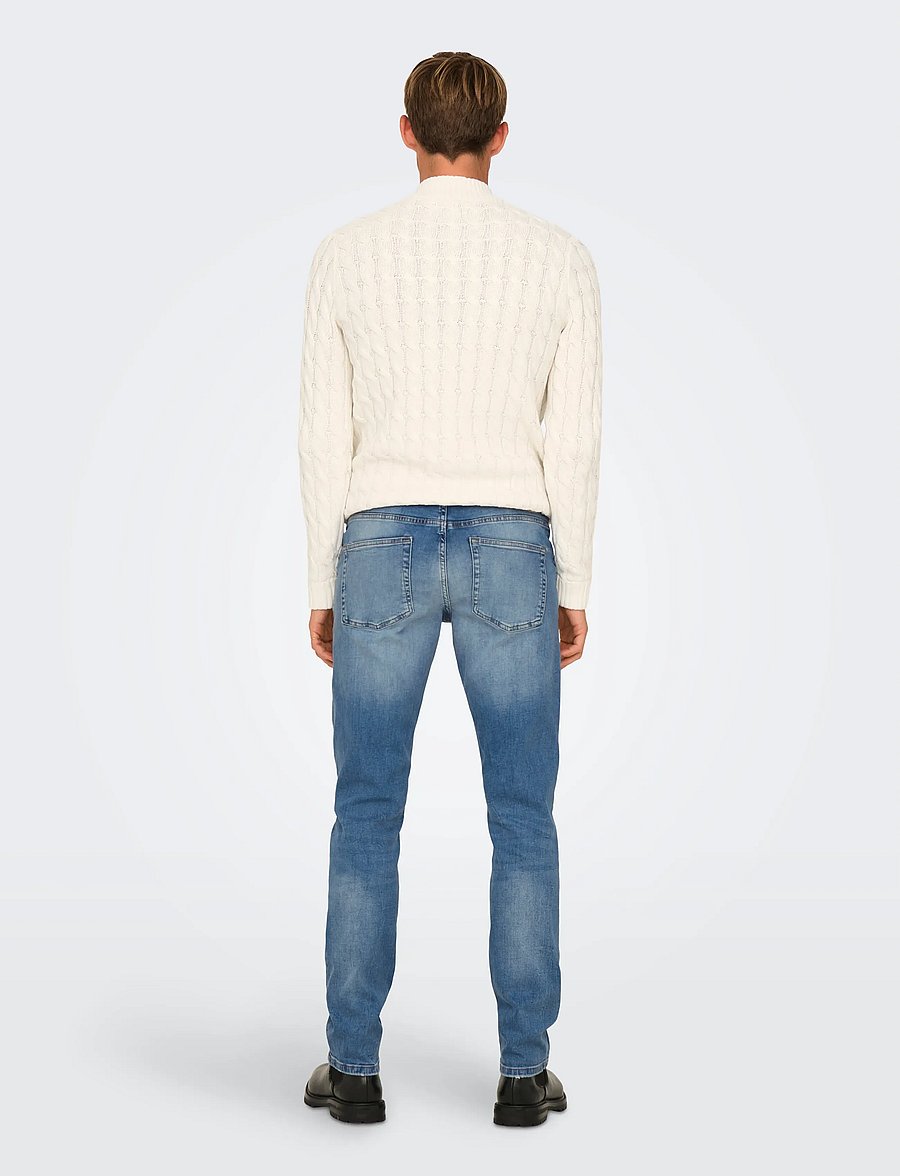 ONLY & SONS - ONSWEFT REGULAR LMB 8264 AZG DNM NOOS - light medium blue denim - 3