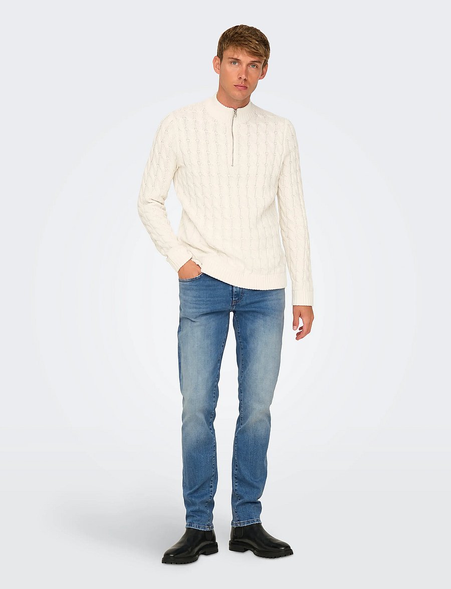 ONLY & SONS - ONSWEFT REGULAR LMB 8264 AZG DNM NOOS - light medium blue denim - 4
