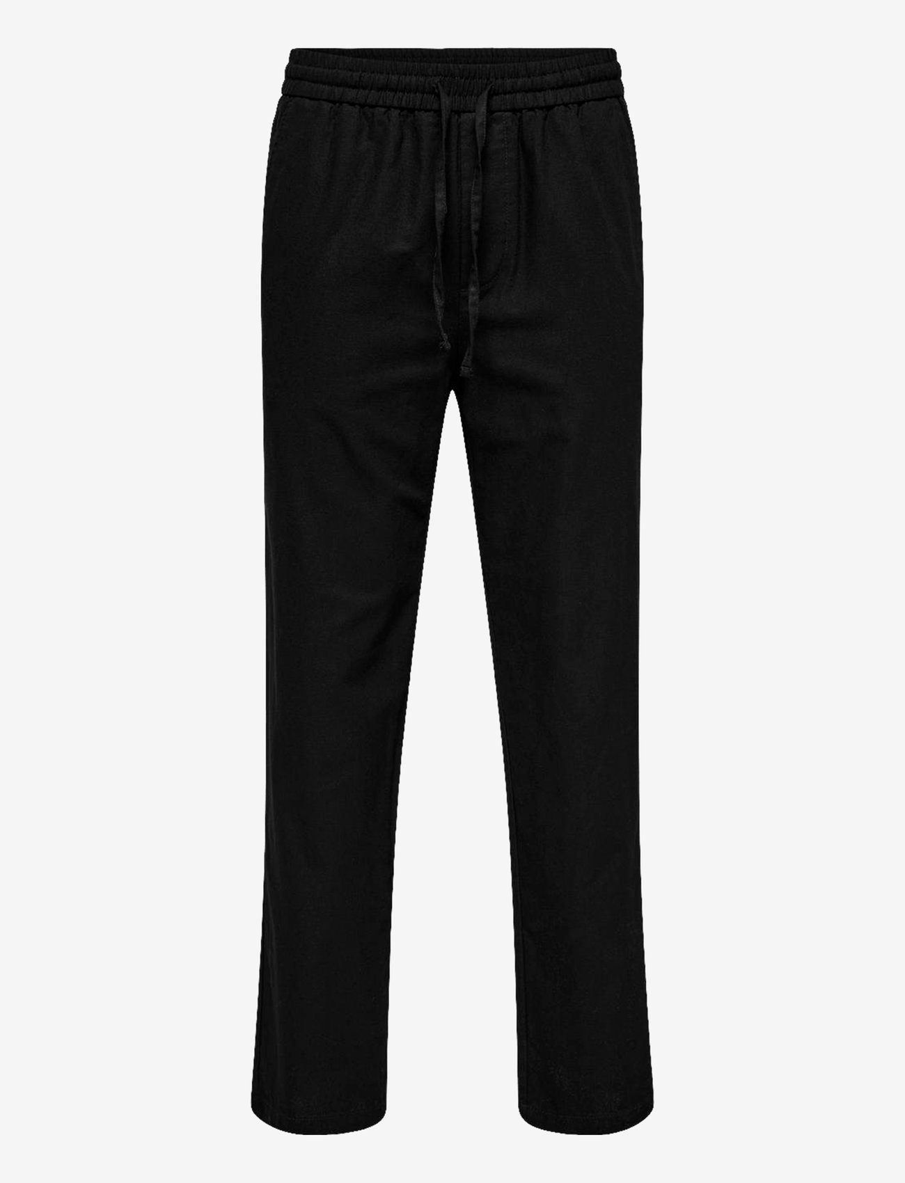 ONLY & SONS - ONSSINUS LOOSE 0007 COT LIN PANT NOOS - linased püksid - black - 1