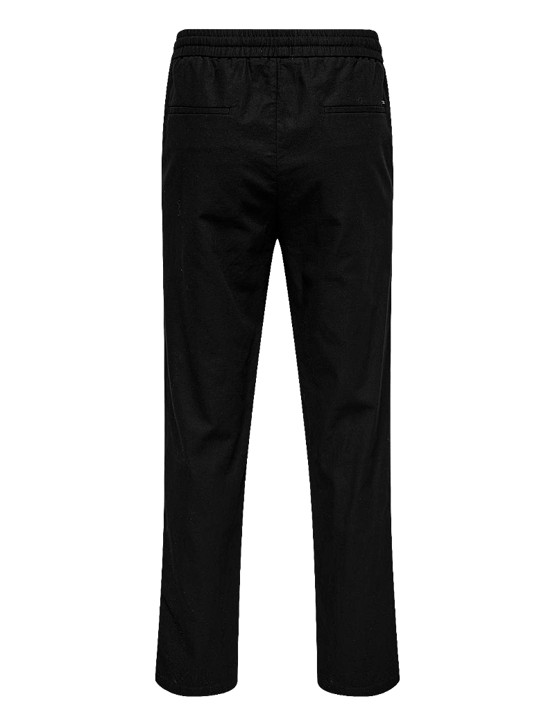 ONLY & SONS - ONSSINUS LOOSE 0007 COT LIN PANT NOOS - linased püksid - black - 2