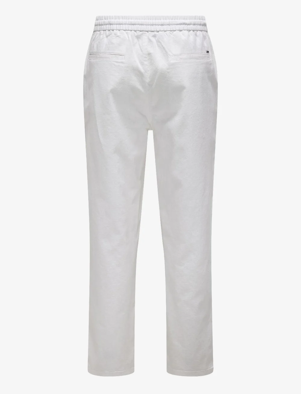 ONLY & SONS - ONSSINUS LOOSE 0007 COT LIN PANT NOOS - hørbukser - bright white - 2