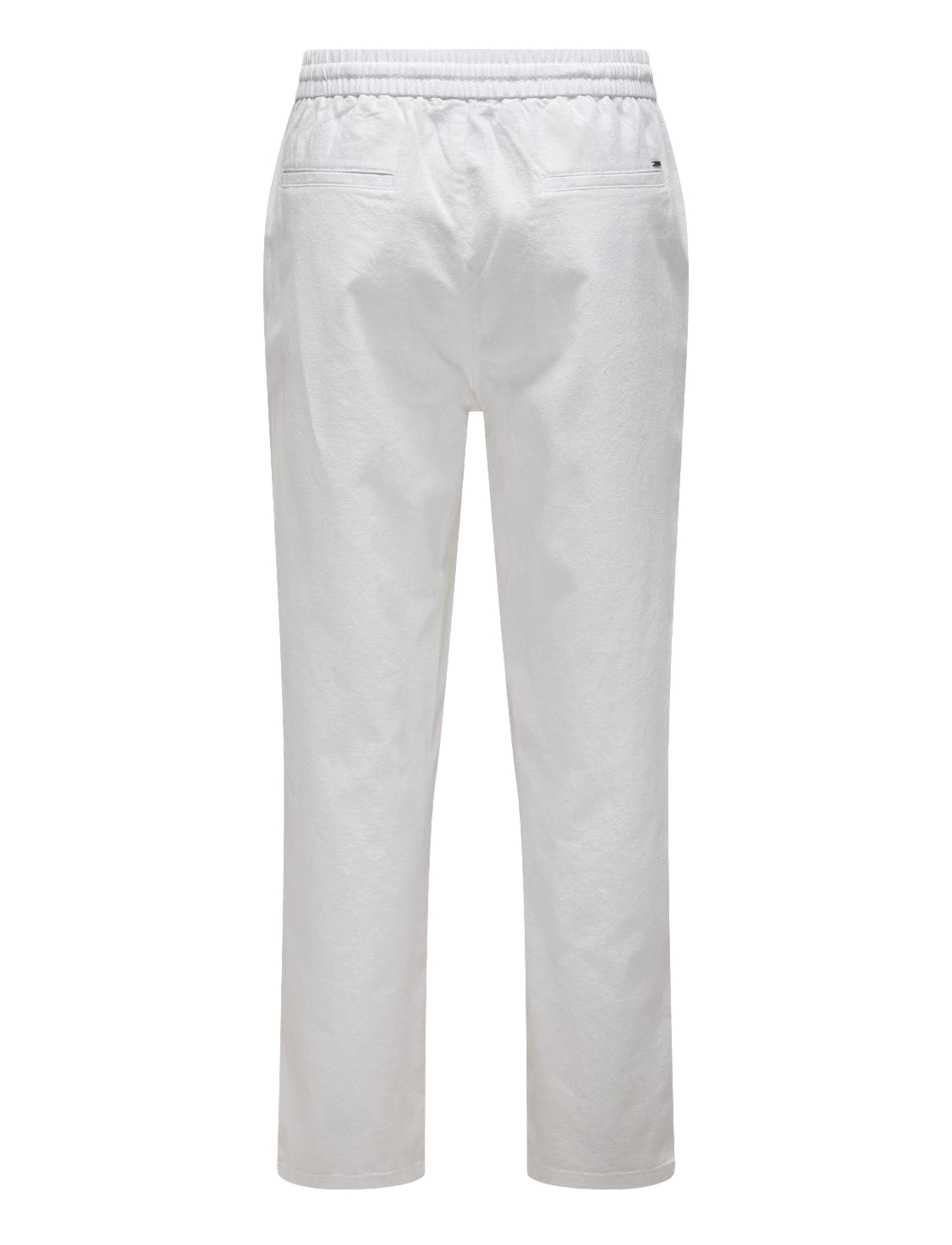 ONLY & SONS - ONSSINUS LOOSE 0007 COT LIN PANT NOOS - linased püksid - bright white - 2