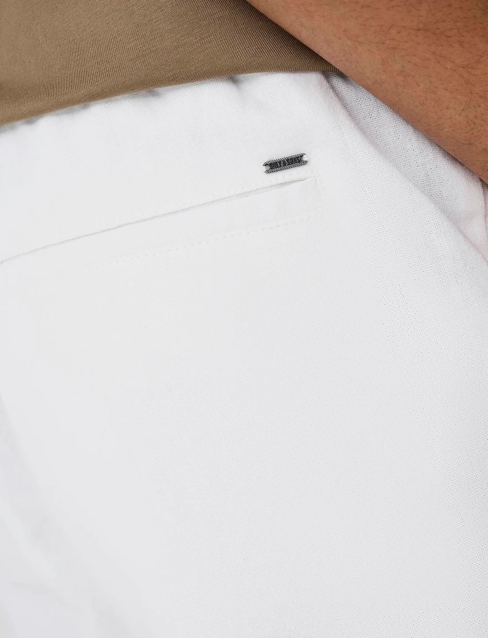 ONLY & SONS - ONSSINUS LOOSE 0007 COT LIN PANT NOOS - hørbukser - bright white - 5