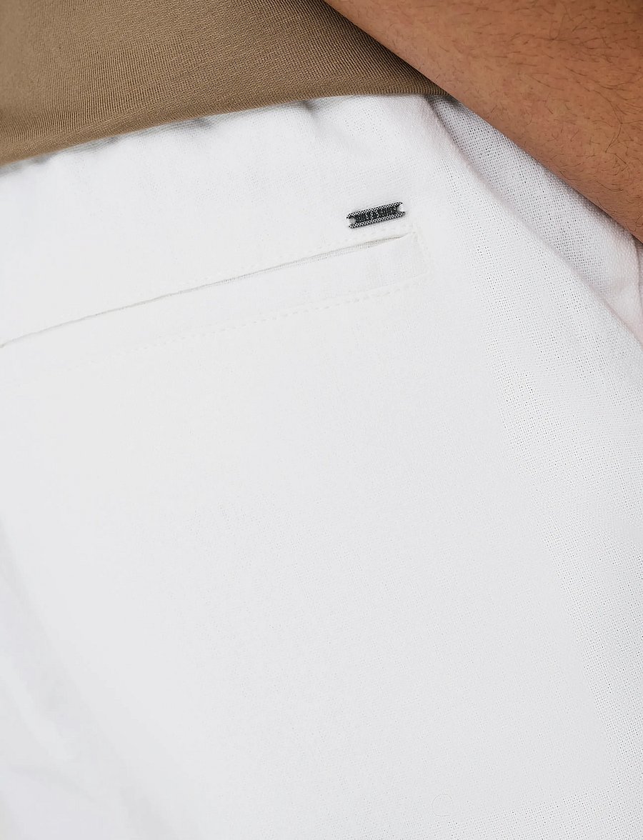 ONLY & SONS - ONSSINUS LOOSE 0007 COT LIN PANT NOOS - linased püksid - bright white - 5