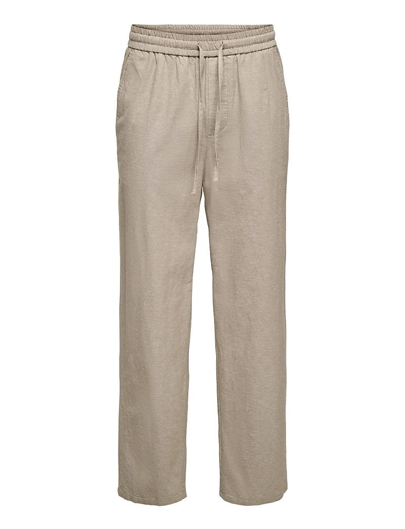 ONLY & SONS - ONSSINUS LOOSE 0007 COT LIN PANT NOOS - linased püksid - coriander - 1