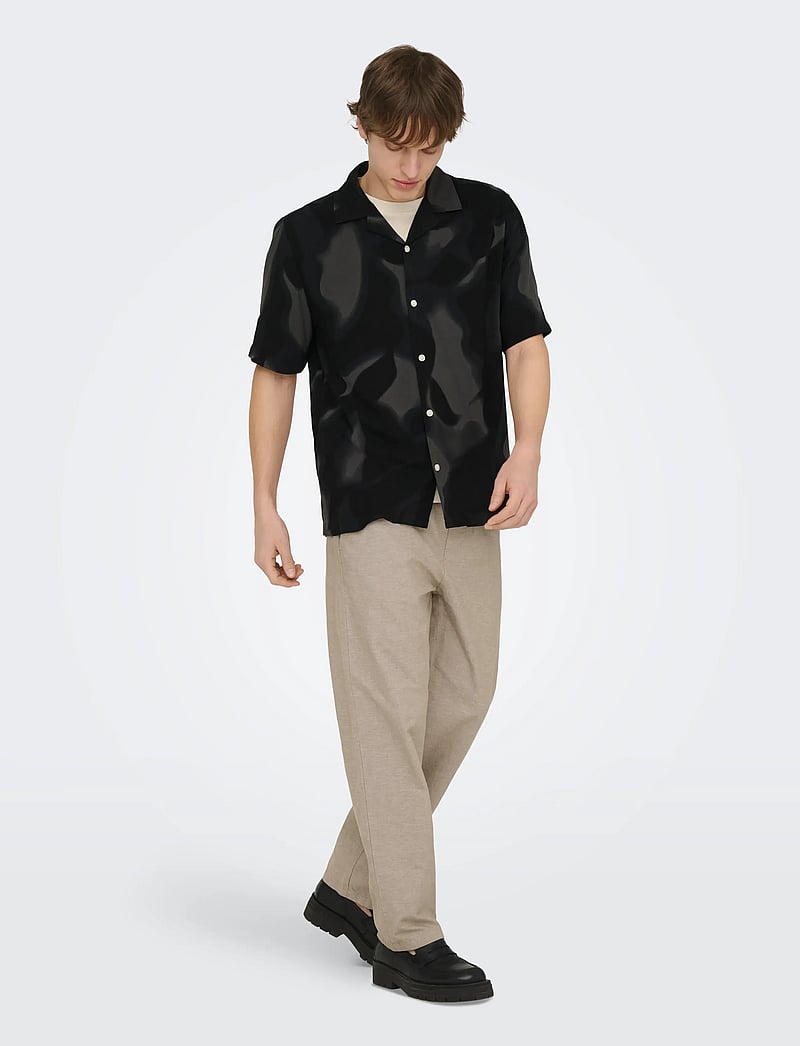 ONLY & SONS - ONSSINUS LOOSE 0007 COT LIN PANT NOOS - linased püksid - coriander - 4