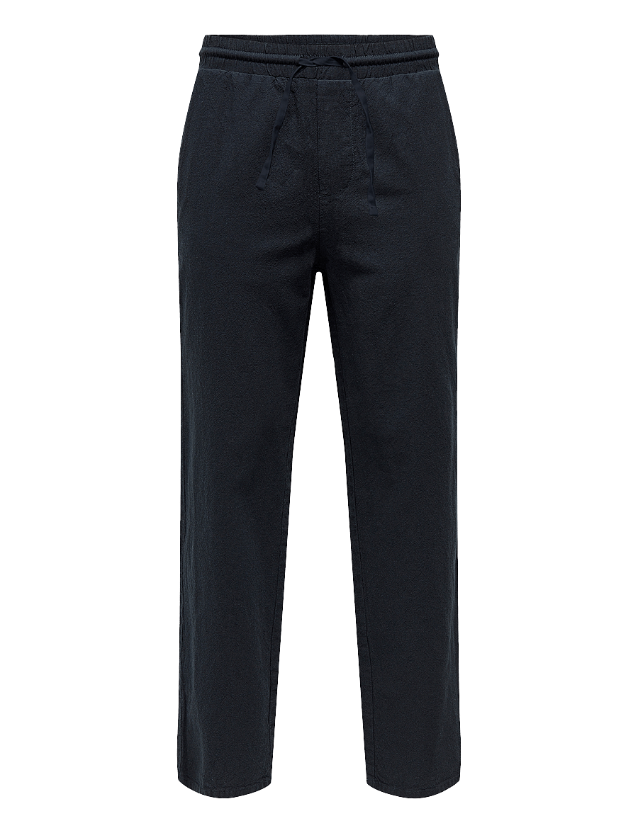 ONLY & SONS - ONSSINUS LOOSE 0007 COT LIN PANT NOOS - linased püksid - dark navy - 1
