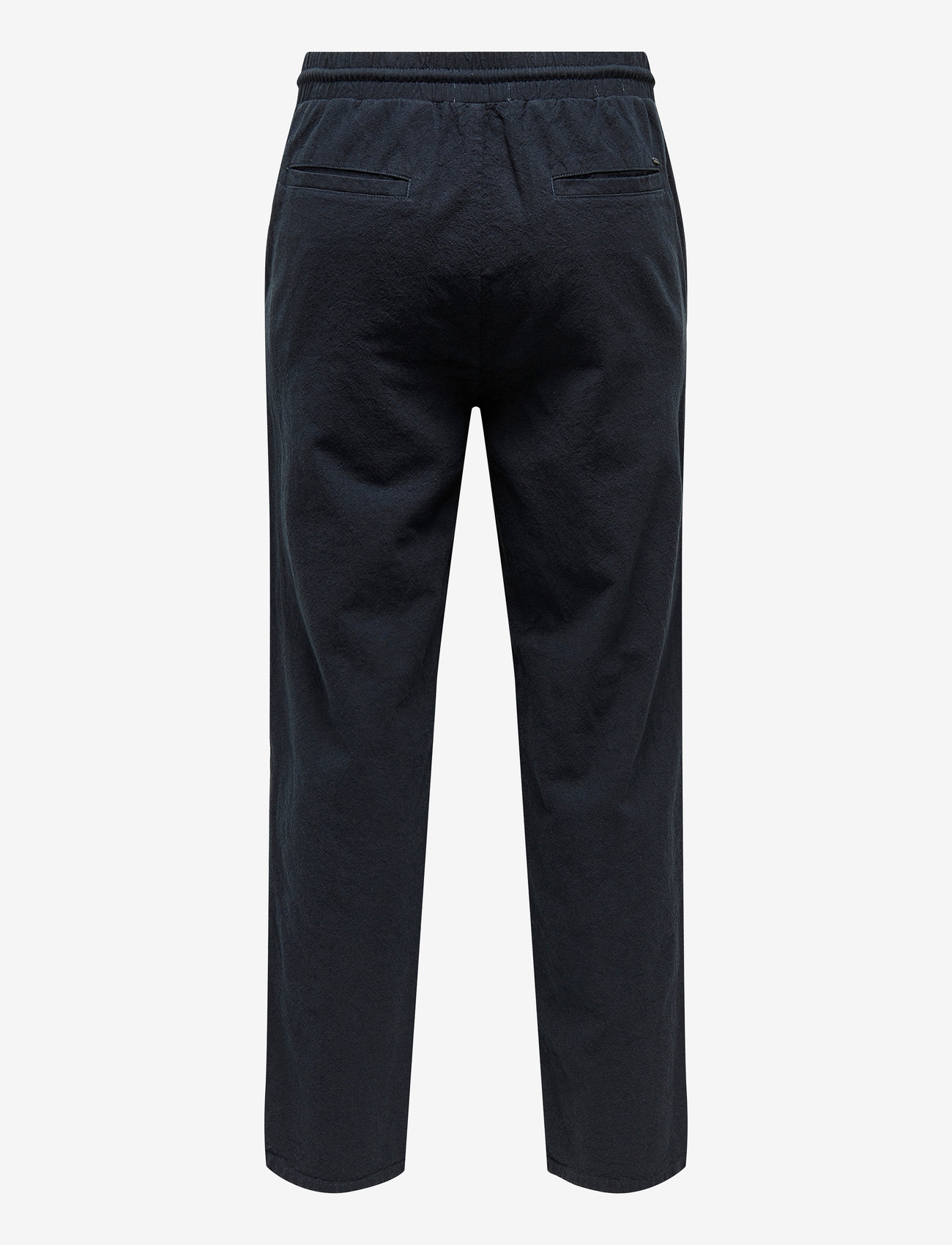 ONLY & SONS - ONSSINUS LOOSE 0007 COT LIN PANT NOOS - herbstliche kleidung - dark navy - 1