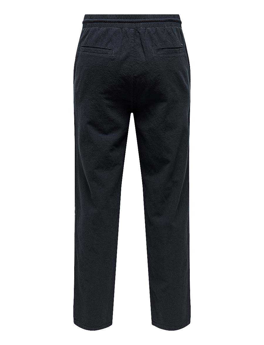 ONLY & SONS - ONSSINUS LOOSE 0007 COT LIN PANT NOOS - hörbuxur - dark navy - 2