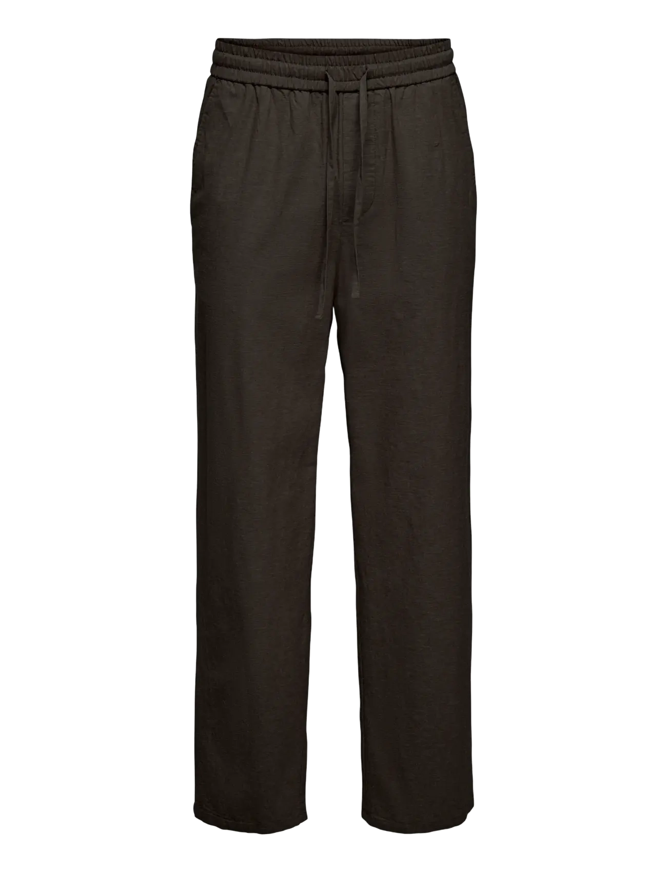 ONLY & SONS ONSSINUS LOOSE 0007 COT LIN PANT NOOS - ONLY & SONS - DEMITASSE / brown