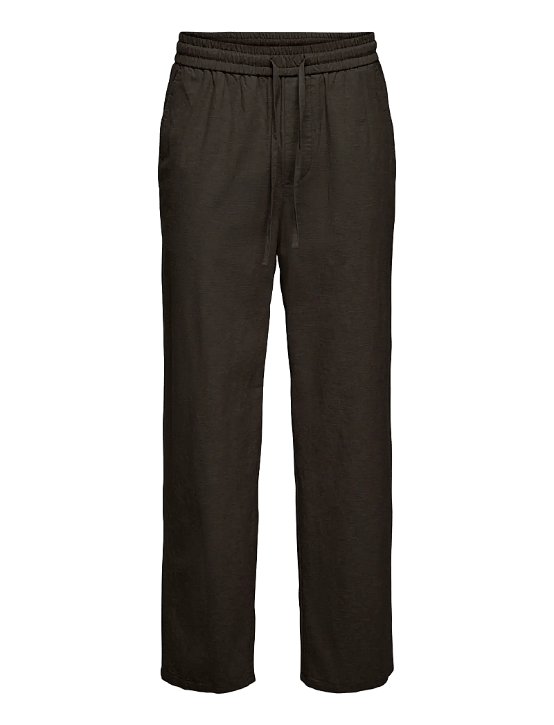 ONLY & SONS - ONSSINUS LOOSE 0007 COT LIN PANT NOOS - leinenhosen - demitasse - 1