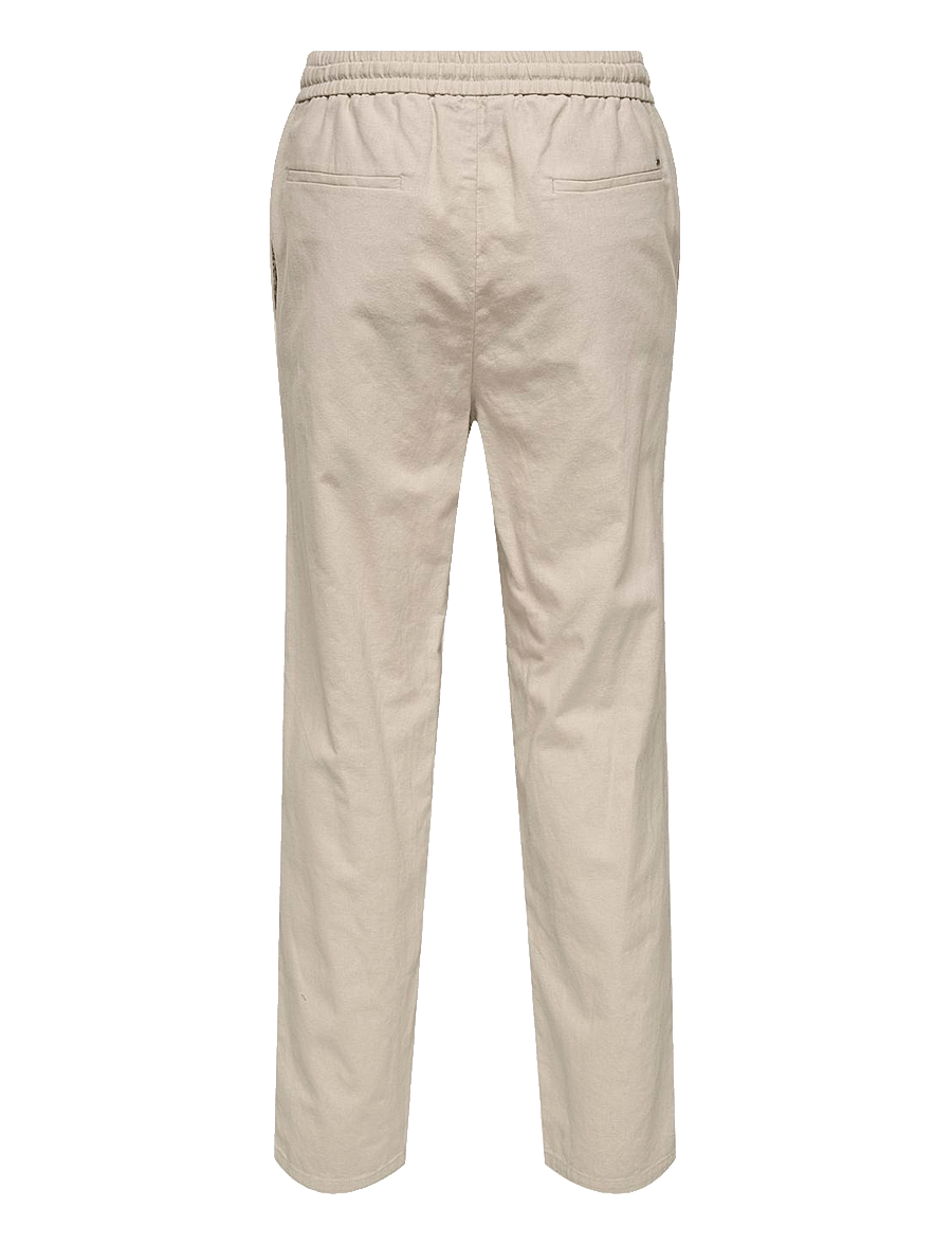 ONLY & SONS - ONSSINUS LOOSE 0007 COT LIN PANT NOOS - leinenhosen - silver lining - 2