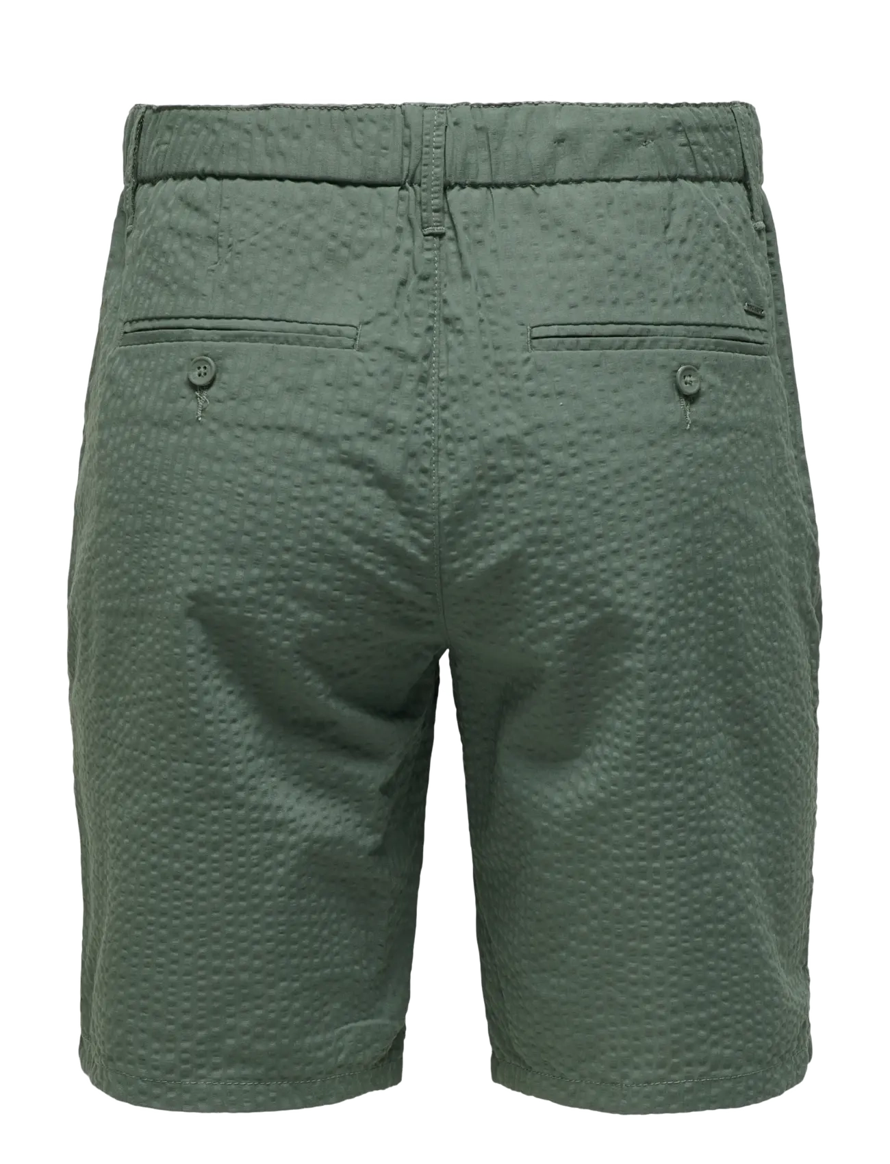 ONLY & SONS - ONSLEO LIFE 0009 SEERSUCKER SHORTS NOOS - hversdagsstuttbuxur - castor gray - 2