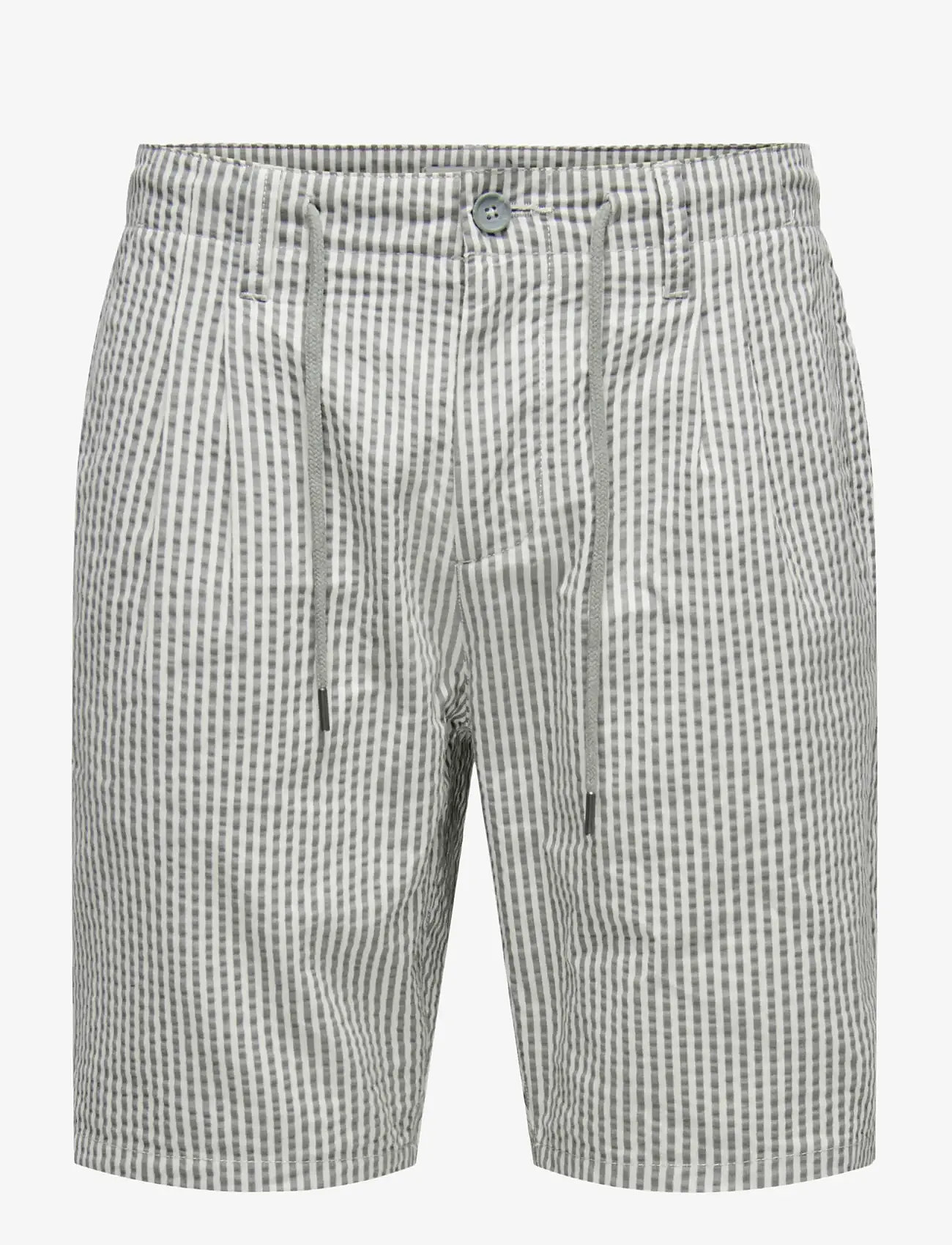 ONLY & SONS - ONSLEO LIFE 0009 SEERSUCKER SHORTS NOOS - casual shorts - castor gray - 0