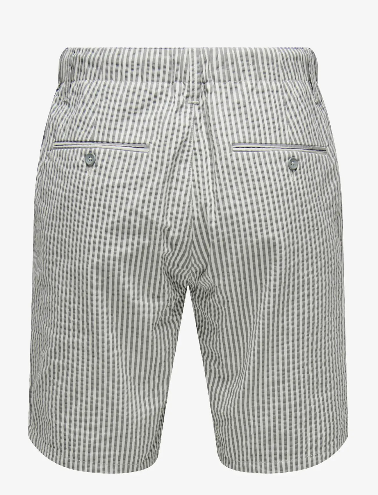 ONLY & SONS - ONSLEO LIFE 0009 SEERSUCKER SHORTS NOOS - casual shorts - castor gray - 1