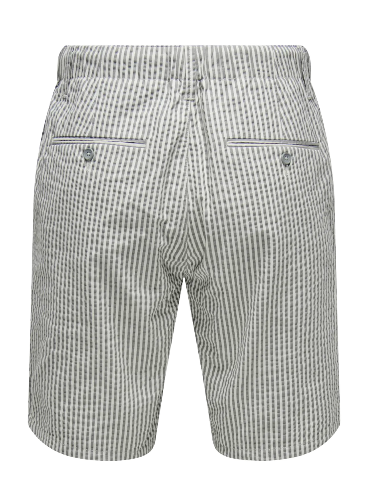 ONLY & SONS - ONSLEO LIFE 0009 SEERSUCKER SHORTS NOOS - casual shorts - castor gray - 1