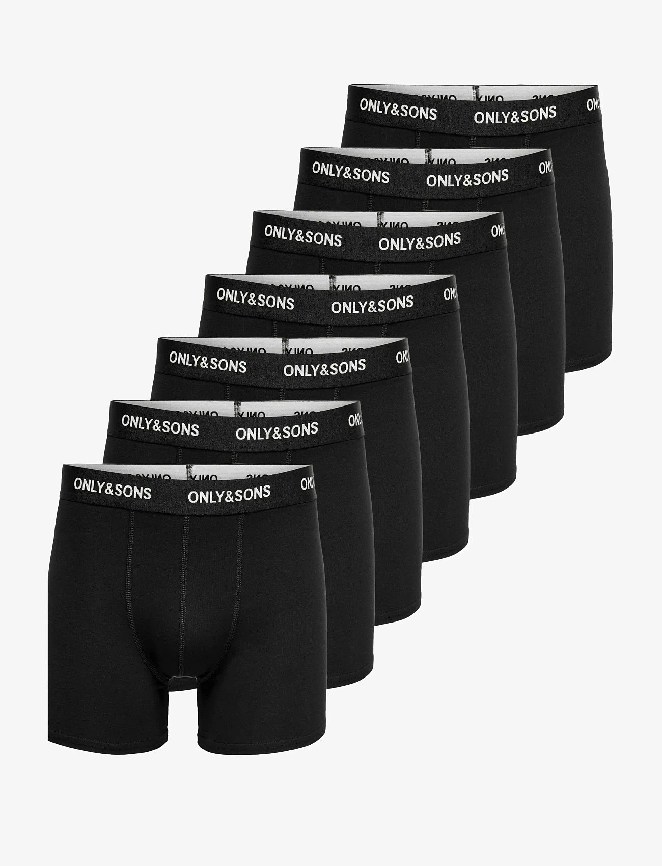 ONLY & SONS - ONSFITZ SOLID BLACK BOXER 7-PACK - die niedrigsten preise - black - 0