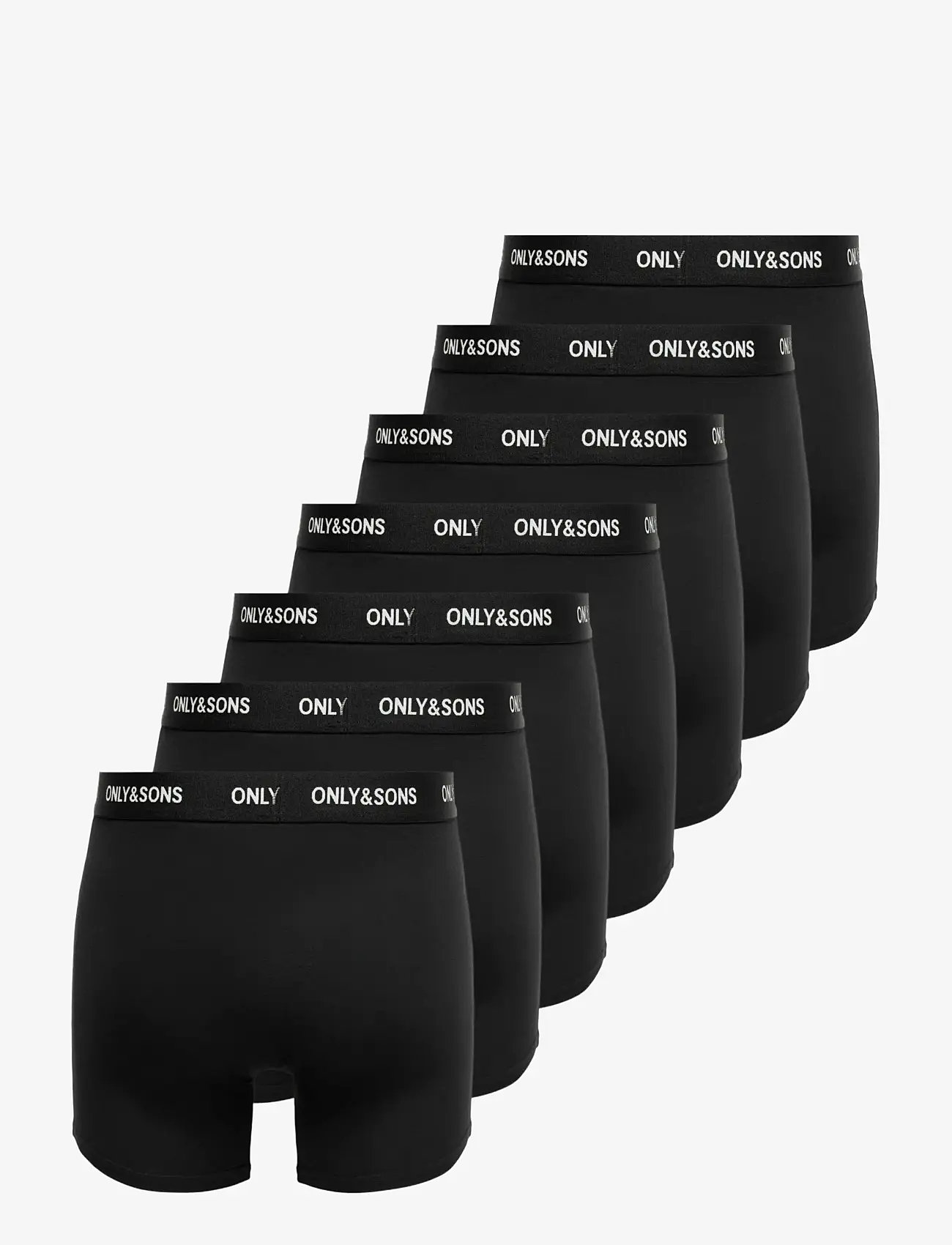 ONLY & SONS - ONSFITZ SOLID BLACK BOXER 7-PACK - die niedrigsten preise - black - 1
