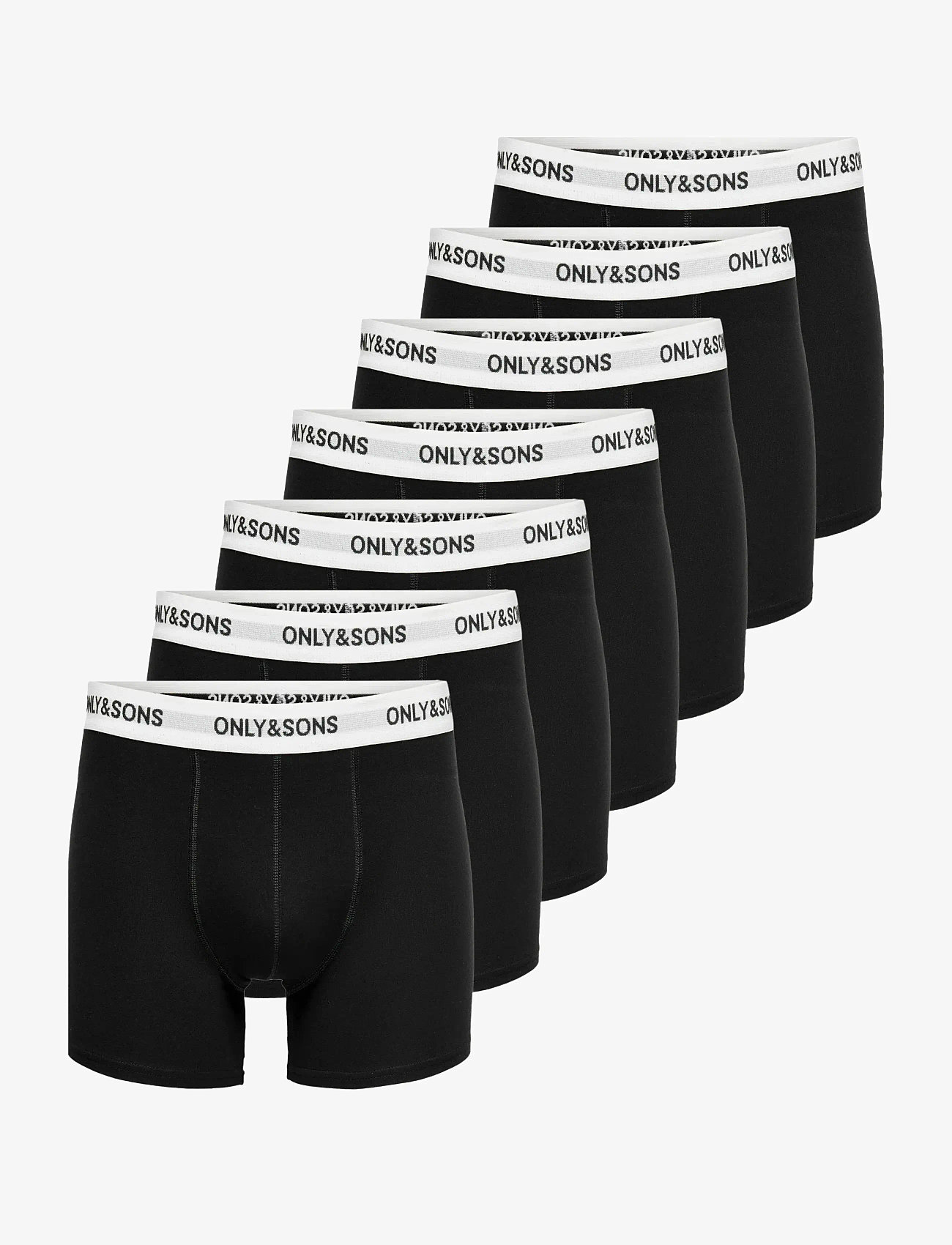 ONLY & SONS - ONSFITZ SOLID BLACK BOXER 7-PACK - die niedrigsten preise - black - 0