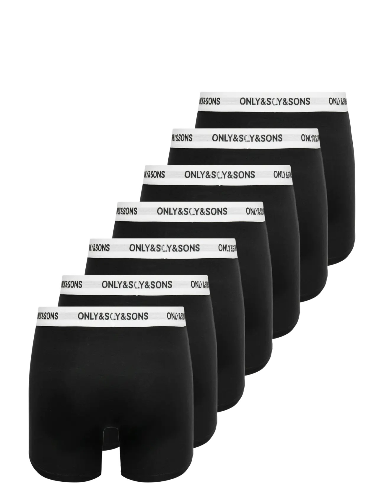 ONLY & SONS - ONSFITZ SOLID BLACK BOXER 7-PACK - madalaimad hinnad - black - 1