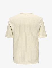 ONLY & SONS - ONSDOMI DS 12 STRUC HALF ZIP POLO KNIT - lowest prices - antique white - 1