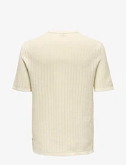 ONLY & SONS - ONSDOMI DS 12 STRUC HALF ZIP POLO KNIT - menn - antique white - 1