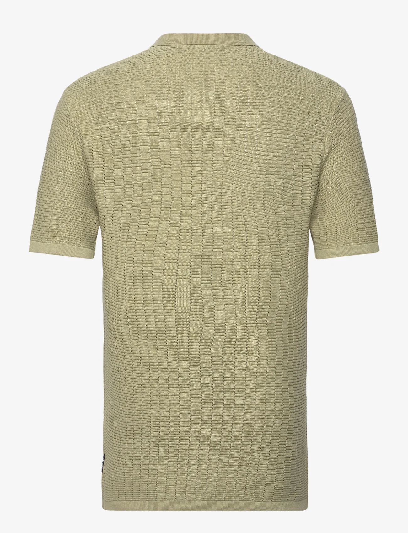 ONLY & SONS - ONSDOMI DS 12 STRUC HALF ZIP POLO KNIT - knitted polos - tea - 1