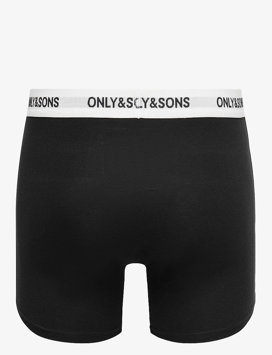 ONLY & SONS - ONSFITZ SOLID BOXER 3PACK NOOS - unterhosen im multipack - black - 3