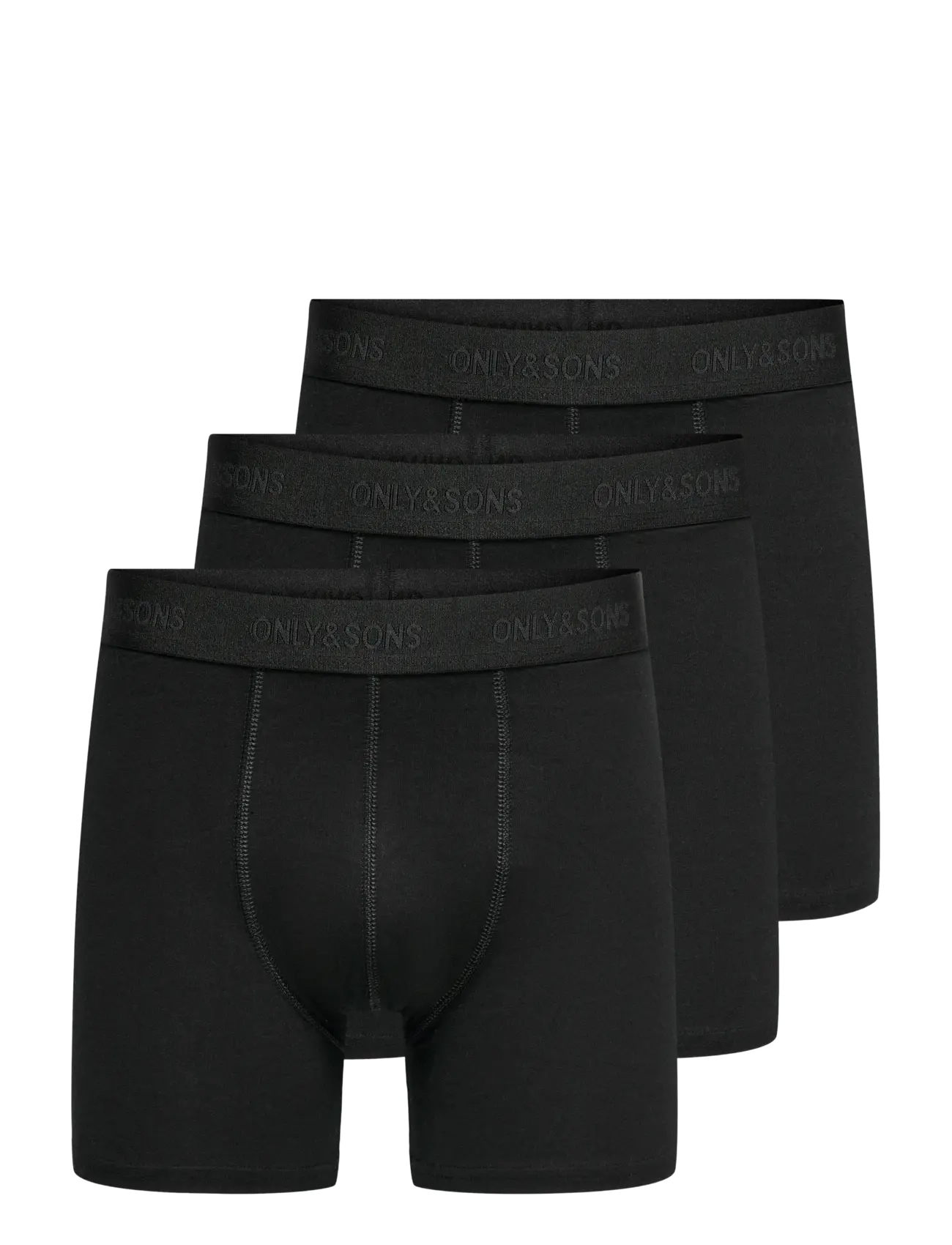ONLY & SONS ONSFITZ SOLID BOXER 3PACK NOOS - Kalsonger - BLACK / black