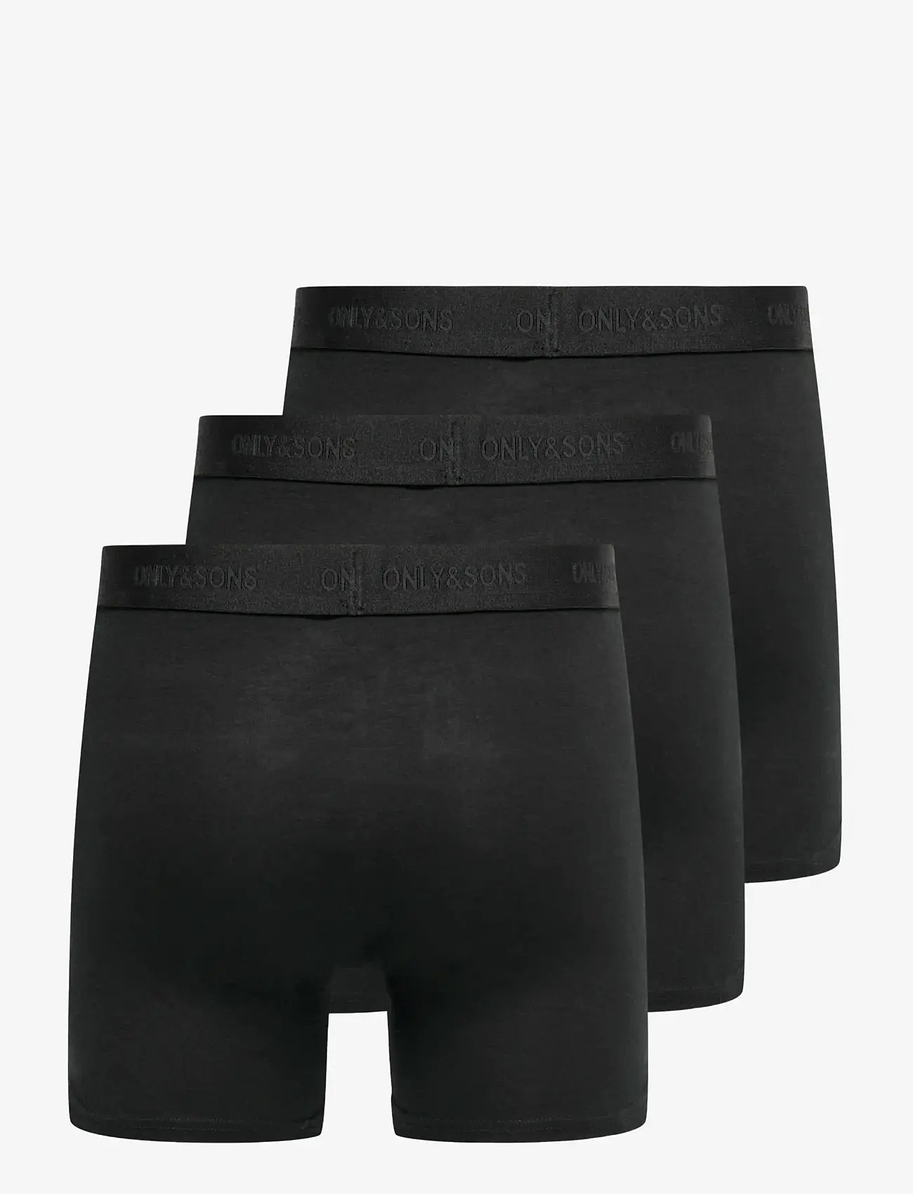 ONLY & SONS - ONSFITZ SOLID BOXER 3PACK NOOS - madalaimad hinnad - black - 1