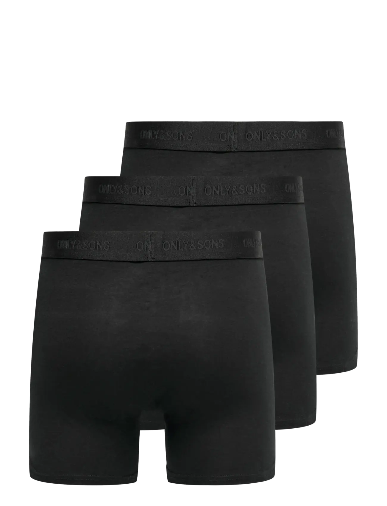 ONLY & SONS - ONSFITZ SOLID BOXER 3PACK NOOS - madalaimad hinnad - black - 2