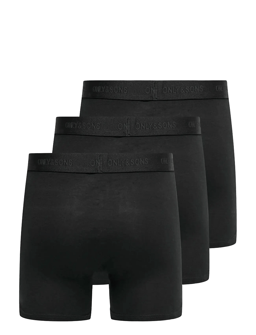 ONLY & SONS - ONSFITZ SOLID BOXER 3PACK NOOS - unterhosen im multipack - black - 2