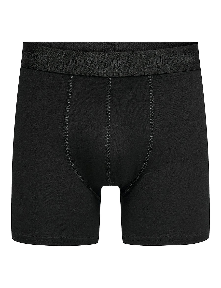 ONLY & SONS - ONSFITZ SOLID BOXER 3PACK NOOS - unterhosen im multipack - black - 0