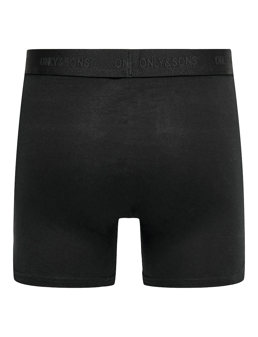 ONLY & SONS - ONSFITZ SOLID BOXER 3PACK NOOS - unterhosen im multipack - black - 3