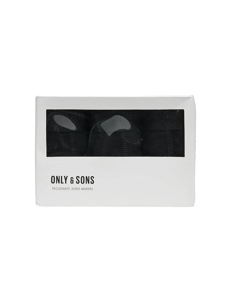 ONLY & SONS - ONSFITZ SOLID BOXER 3PACK NOOS - unterhosen im multipack - black - 4