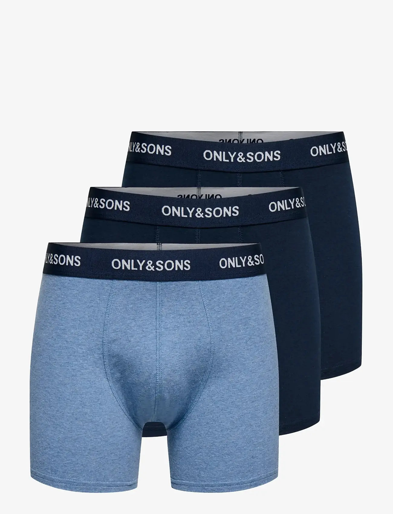 ONLY & SONS - ONSFITZ SOLID BOXER 3PACK NOOS - boxer briefs - medium blue melange - 0