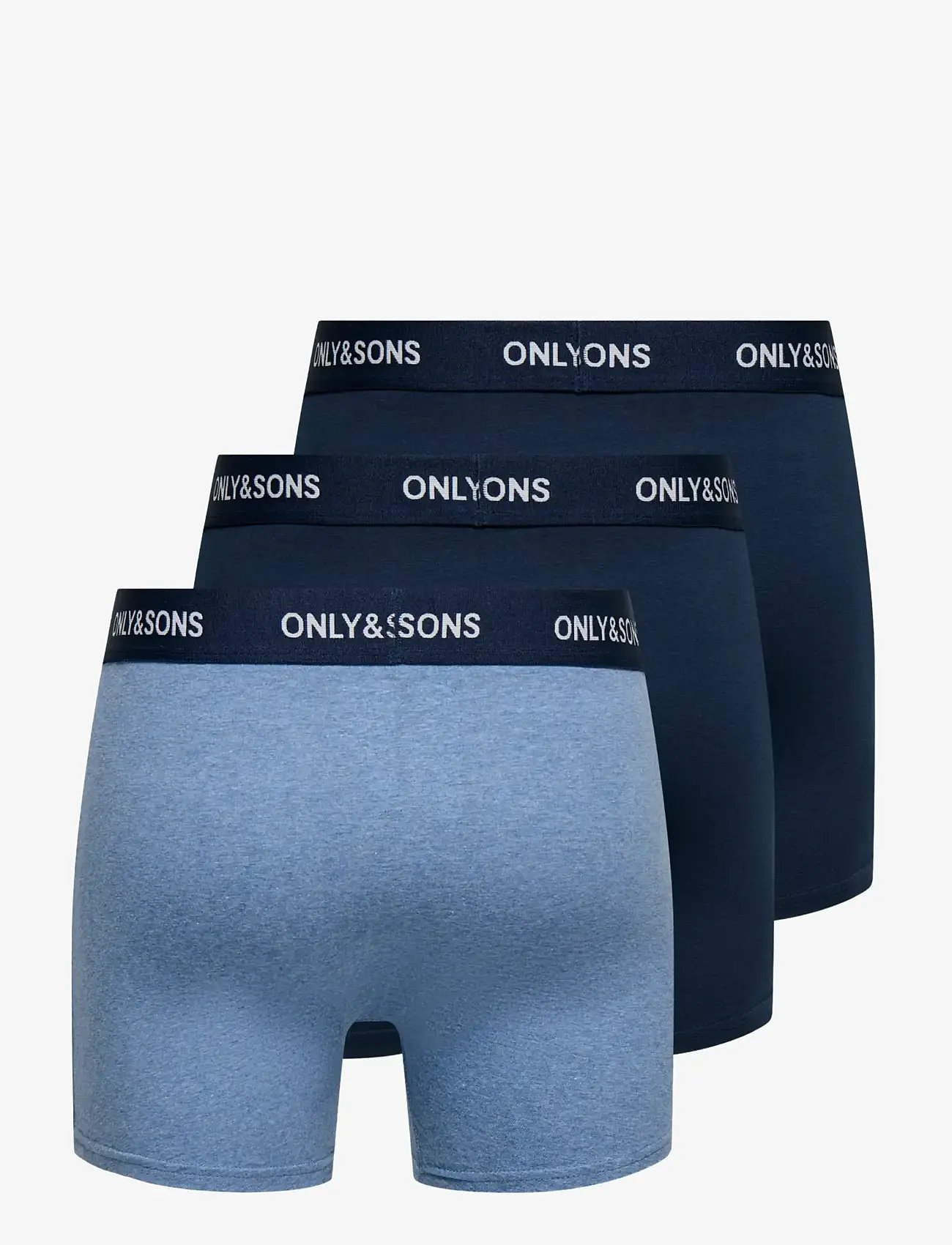 ONLY & SONS - ONSFITZ SOLID BOXER 3PACK NOOS - boxer briefs - medium blue melange - 1