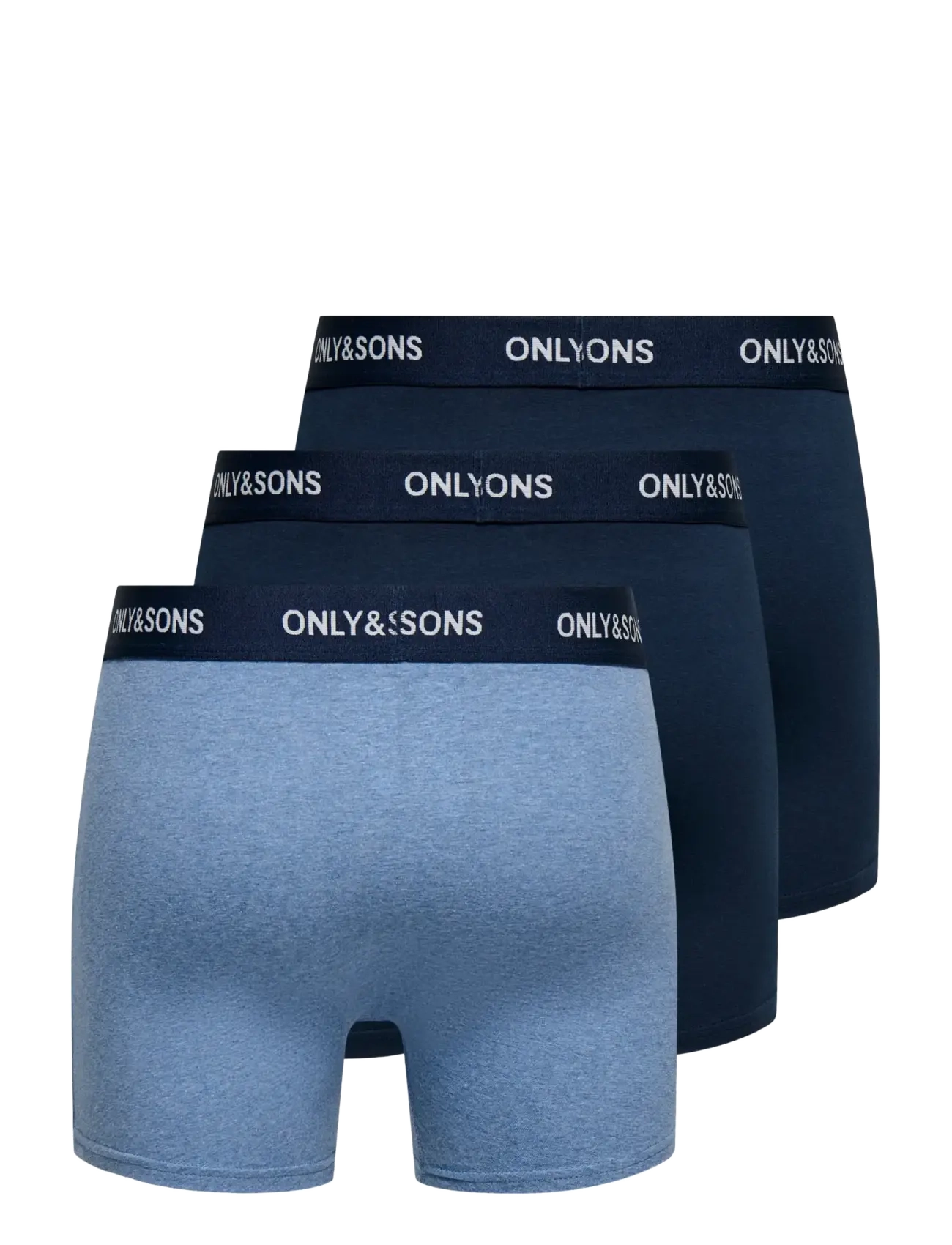 ONLY & SONS - ONSFITZ SOLID BOXER 3PACK NOOS - lot de sous-vêtements - medium blue melange - 1