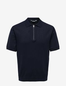 ONSWYLER LIFE REG 14 SS ZIP POLO KNIT, ONLY & SONS