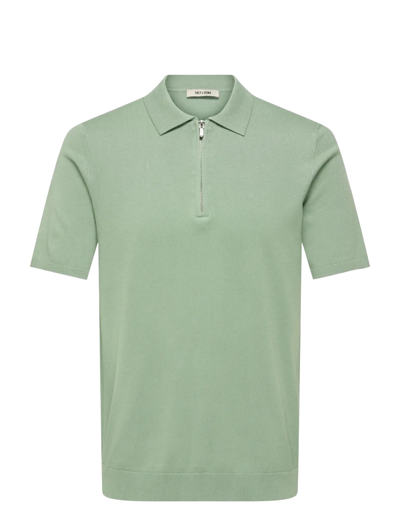 ONLY & SONS ONSWYLER LIFE REG 14 SS ZIP POLO KNIT - Stickat - ICEBERG GREEN / green