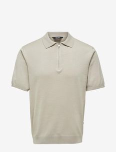 ONSWYLER LIFE REG 14 SS ZIP POLO KNIT, ONLY & SONS