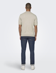 ONLY & SONS - ONSWYLER LIFE REG 14 SS ZIP POLO KNIT - mažiausios kainos - silver lining - 3