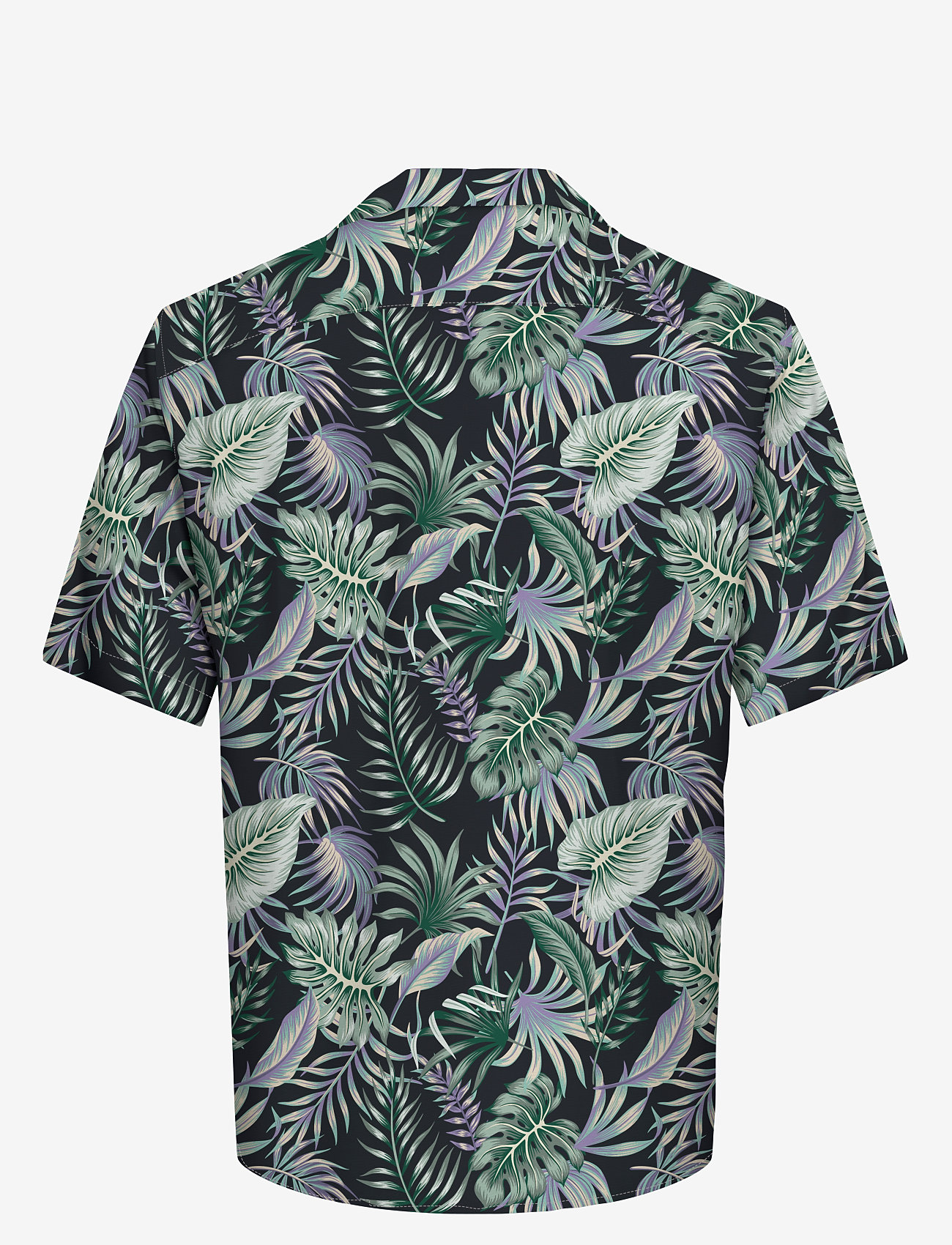 ONLY & SONS - ONSWAYNE LIFE AOP SS VISCOSE SHIRT NOOS - marškiniai trumpomis rankovėmis - black - 1