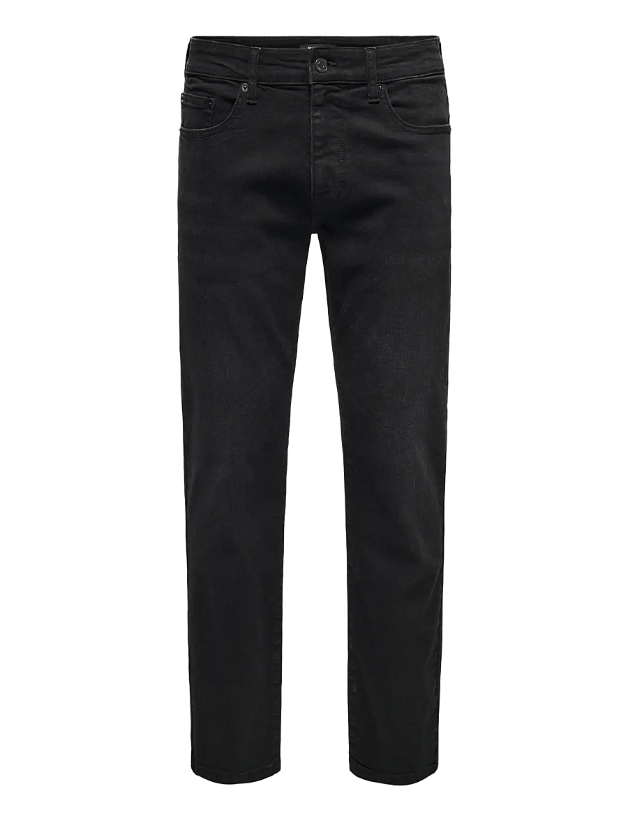 ONLY & SONS - ONSWEFT REGULAR BLACK 8638 MAT DNM NOOS - normale jeans - black denim - 1