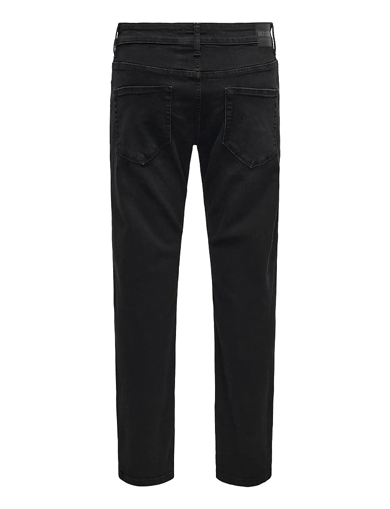 ONLY & SONS - ONSWEFT REGULAR BLACK 8638 MAT DNM NOOS - regular jeans - black denim - 2