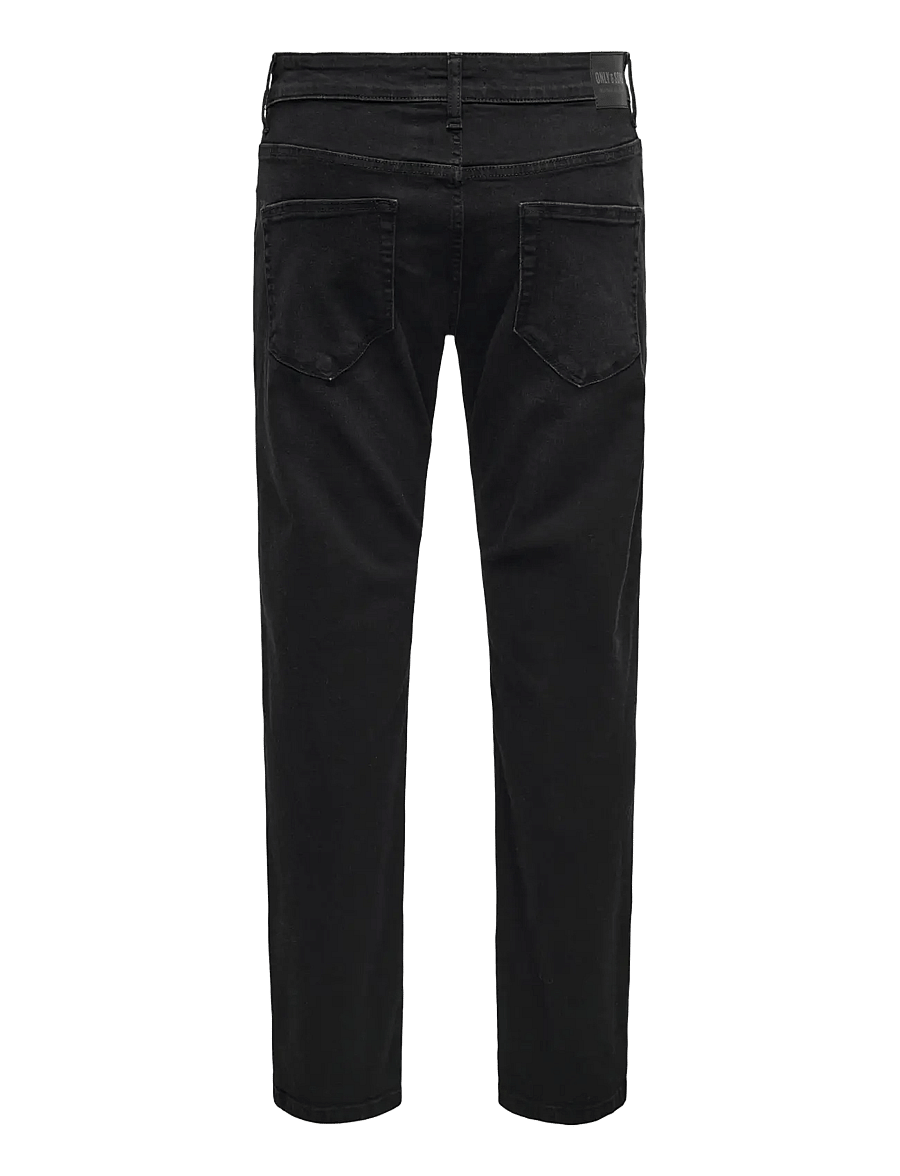 ONLY & SONS - ONSWEFT REGULAR BLACK 8638 MAT DNM NOOS - normale jeans - black denim - 2
