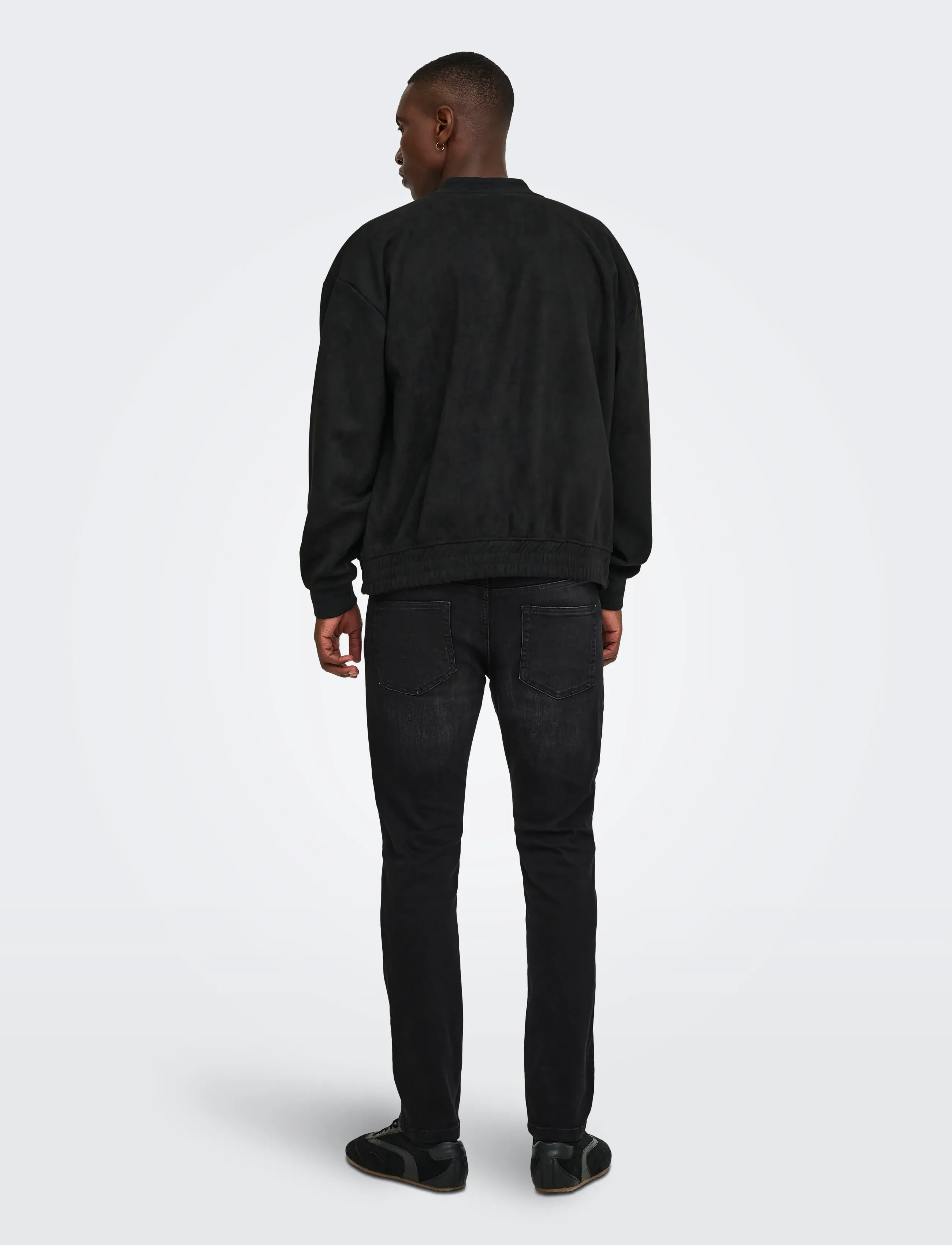ONLY & SONS - ONSWEFT REGULAR BLACK 8638 MAT DNM NOOS - normale jeans - black denim - 3