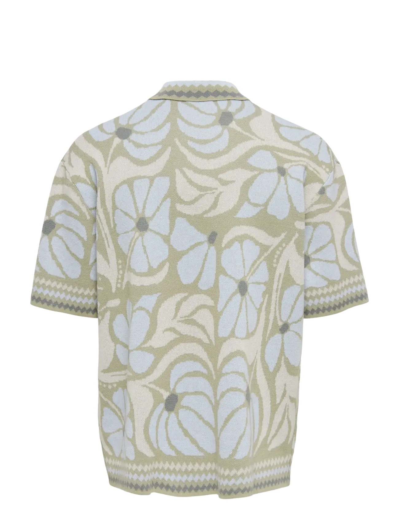ONLY & SONS - ONSDUKE RLX JAQ SS SHIRT KNIT - chemises à manches courtes - silver sage - 1