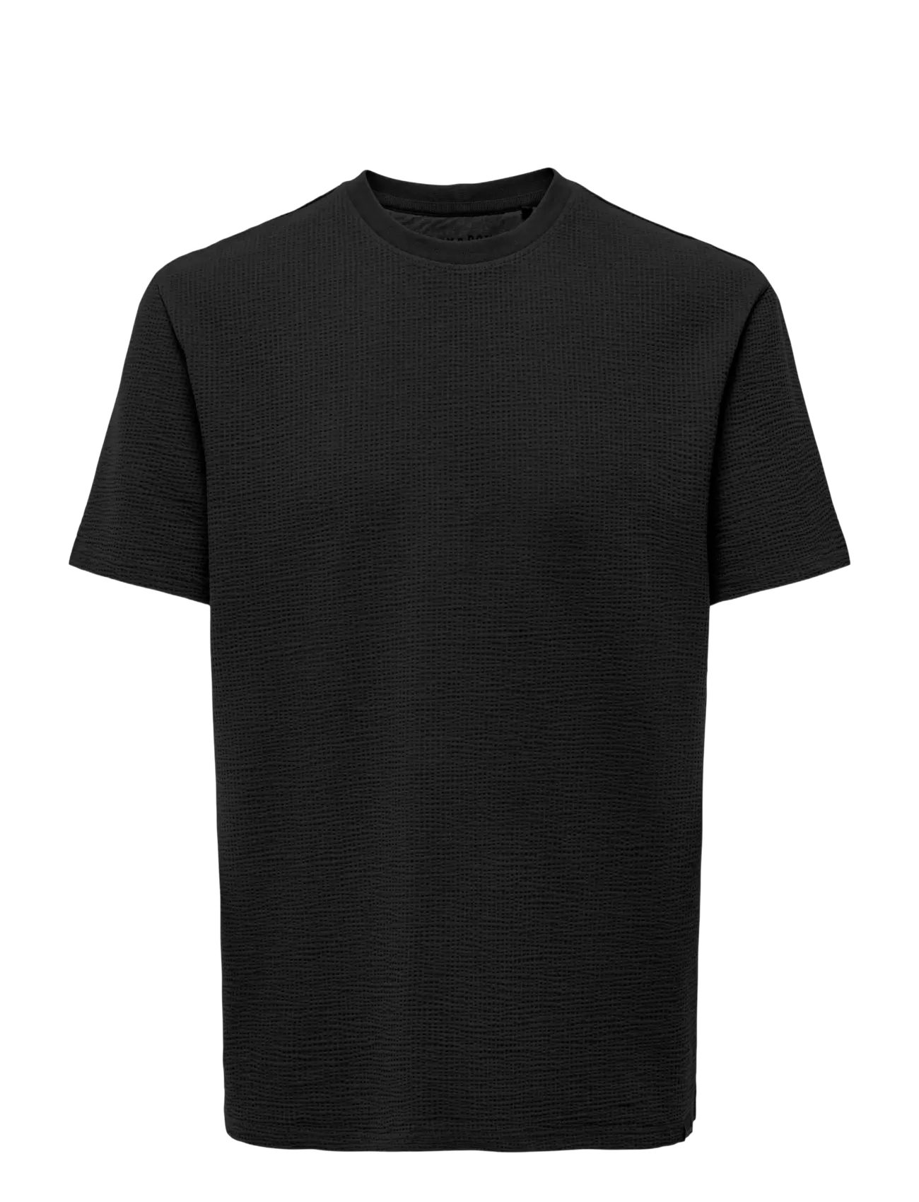 ONLY & SONS ONSKIAN LIFE REG SEERSUCKER SS TEE NOOS - ONLY & SONS - BLACK / black